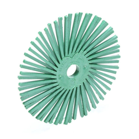 3M RB-ZB Scotch-Brite Radial Bristle Disc, Center Hole, Ceramic, Grit 50, Green, 3 in x 3/8 in (7100138323) (40 Pack) - 2