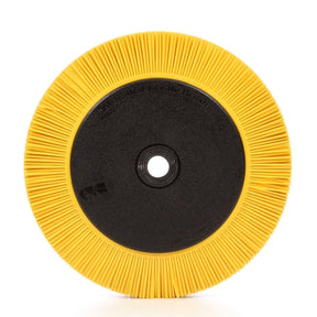 3M BB-ZB Scotch-Brite Radial Bristle Brush, Ceramic Aluminum Oxide, 80 Grit, Yellow, 8 in x 1 in x 1-1/4 in, 6000 rpm, With Flange (7100138333) (2 Pack)