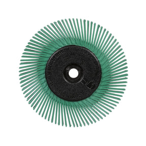 3M BB-ZB Scotch-Brite Radial Bristle Brush, Ceramic 50 Grit, Green, 6 in x 1/2 in x 1 in, With Adapter (7100138347) (5 Pack)