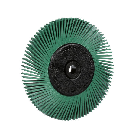 3M BB-ZB Scotch-Brite Radial Bristle Brush, Ceramic 50 Grit, Green, 6 in x 1/2 in x 1 in, With Adapter (7100138347) (5 Pack) - 3