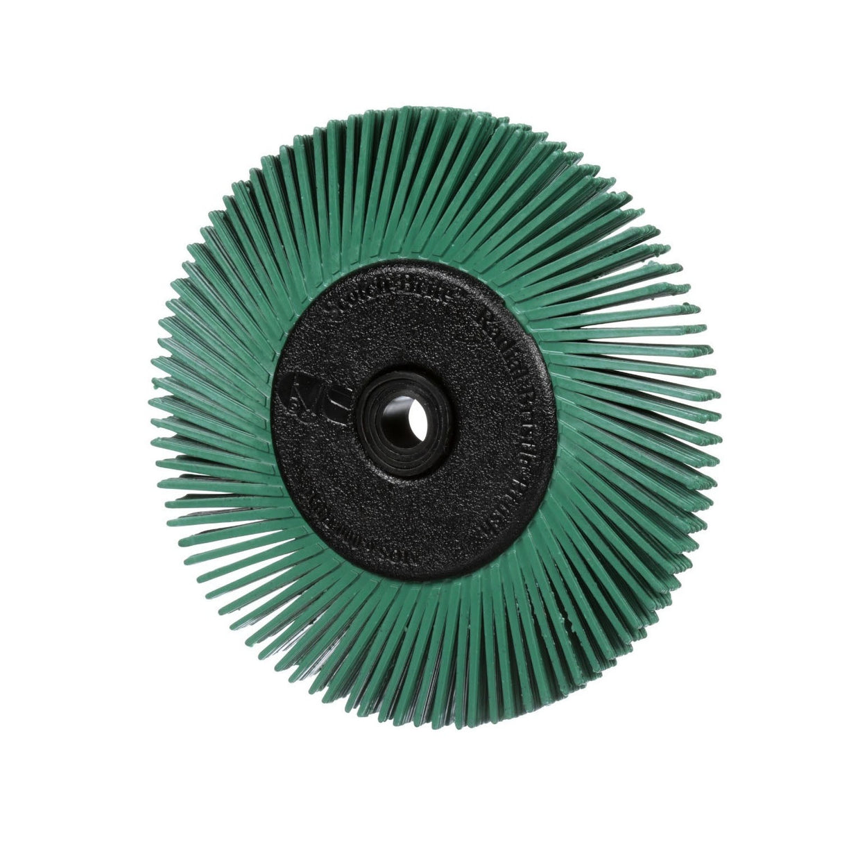 3M BB-ZB Scotch-Brite Radial Bristle Brush, Ceramic 50 Grit, Green, 6 in x 1/2 in x 1 in, With Adapter (7100138347) (5 Pack) - 4