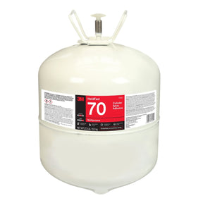 3M 70 70 CYL Cylinder Spray Adhesive, Clear, Large Cylinder, 27.3 lb Net Weight (7100138479)
