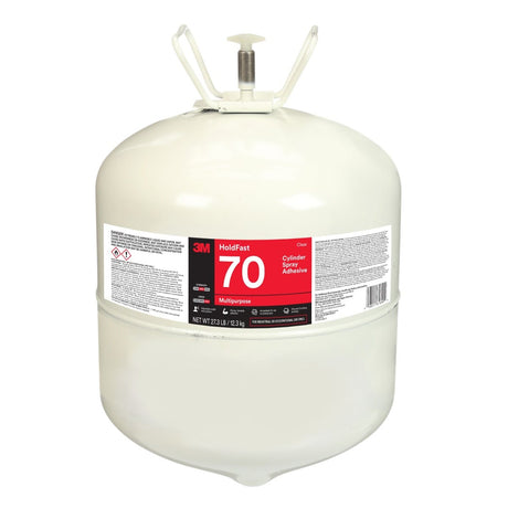 3M 70 70 CYL Cylinder Spray Adhesive, Clear, Large Cylinder, 27.3 lb Net Weight (7100138479)