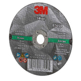 3M 87459 Silver Cut-Off Wheel 3 in x 0.060 in x 3/8 in for Stainless and Mild Steel Pipe Cutting (7100139210) (50 Pack) - 3