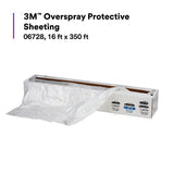 3M 06728 Scotch Premium Plastic Overspray Protective Sheeting with 233+ Masking Tape 36 mm, Transparent, HDPE, Tear Resistant, 16 ft x 400 ft (7100139893) - 3