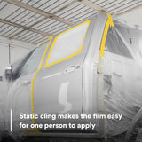 3M 06724 Plastic Sheeting with 388N Yellow Masking Tape 36 mm, Transparent, 16 ft x 400 ft (7100139894) - 4