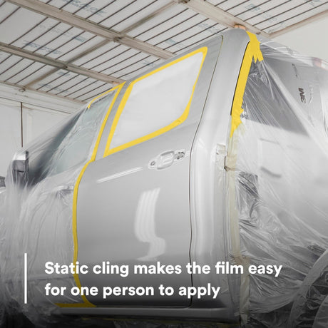 3M 06724 Plastic Sheeting with 388N Yellow Masking Tape 36 mm, Transparent, 16 ft x 400 ft (7100139894) - 4
