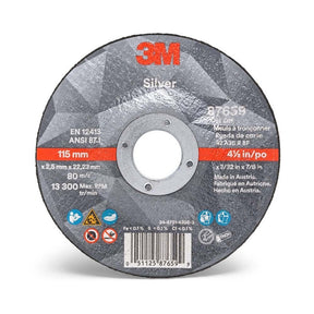 3M 87659 Silver Cut-Off Wheel, 36+, T27, 4.5 in x 3/32 in x 7/8 in (7100141055) (50 Pack)