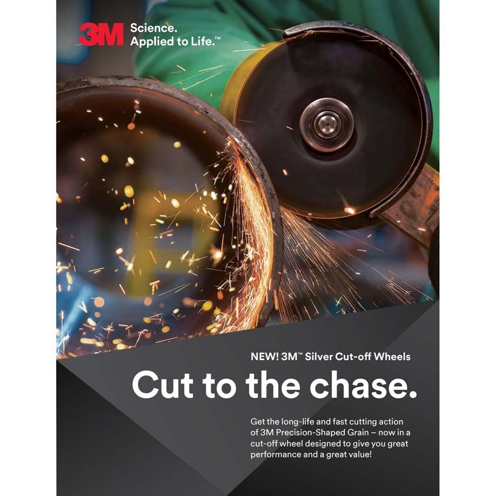 3M 87659 Silver Cut-Off Wheel, 36+, T27, 4.5 in x 3/32 in x 7/8 in (7100141055) (25 Pack) - 5