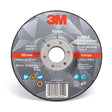 3M 87454 Silver Depressed Center Grinding Wheel T27 5 in x 1/4 in x 7/8 in for Deburring and Heavy Stock Removal on Steel (7100141078) (20 Pack)