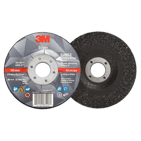 3M 87453 Silver Depressed Center Grinding Wheel 36+ T27 4.5 in x 1/4 in x 7/8 in (7100141079) (20 Pack)