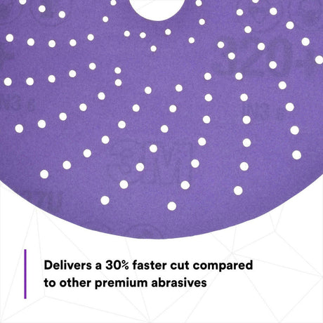 3M 737U 31483 Cubitron II Hookit Clean Sanding Abrasive Disc, 6 in, 320+, Purple (7100141496) (200 Pack) - 3