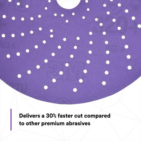 3M 737U 31483 Cubitron II Hookit Clean Sanding Abrasive Disc, 6 in, 320+, Purple (7100141496) (50 Pack) - 3
