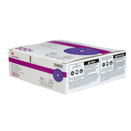 3M 737U 31483 Cubitron II Hookit Clean Sanding Abrasive Disc, 6 in, 320+, Purple (7100141496) (50 Pack) - 10