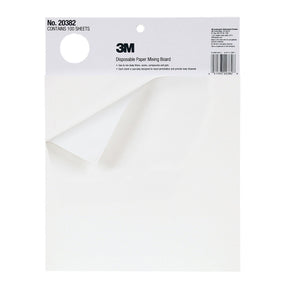 3M B-20382 Disposable Paper Mixing Board, Non Porous, Solvent Resistant, Non Soak, Large Sheet, 10 in x 13 in, 100 Sheets/Board (7100144396) (12 Pack)