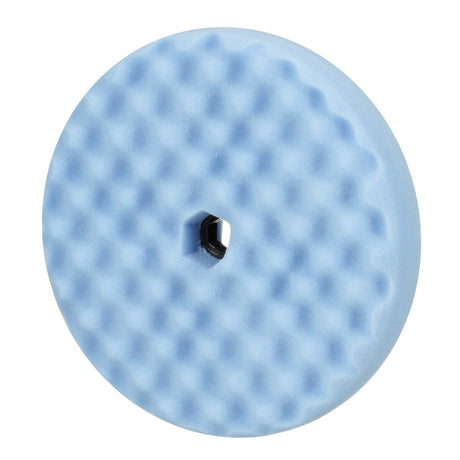 3M 05708 Hookit Ultrafine Foam Polishing Pad, Double Sided Quick Connect, Waffle Face, Blue, 8 in (7100145281)  - (6 Pack) - 3