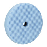 3M 05708 Hookit Ultrafine Foam Polishing Pad, Double Sided Quick Connect, Waffle Face, Blue, 8 in (7100145281)  - (6 Pack) - 4