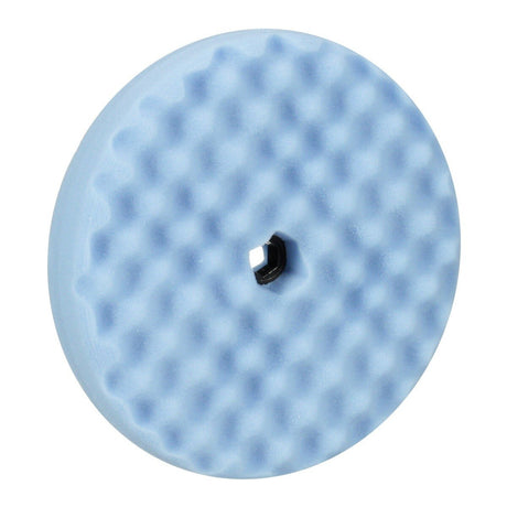 3M 05708 Hookit Ultrafine Foam Polishing Pad, Double Sided Quick Connect, Waffle Face, Blue, 8 in (7100145281)  - (6 Pack) - 4