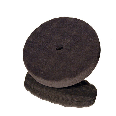 3M 05707 Foam Polishing Pad, Waffle Face, Double Sided, Quick Connect, Black, 8 in (7100145283)  - (6 Pack)