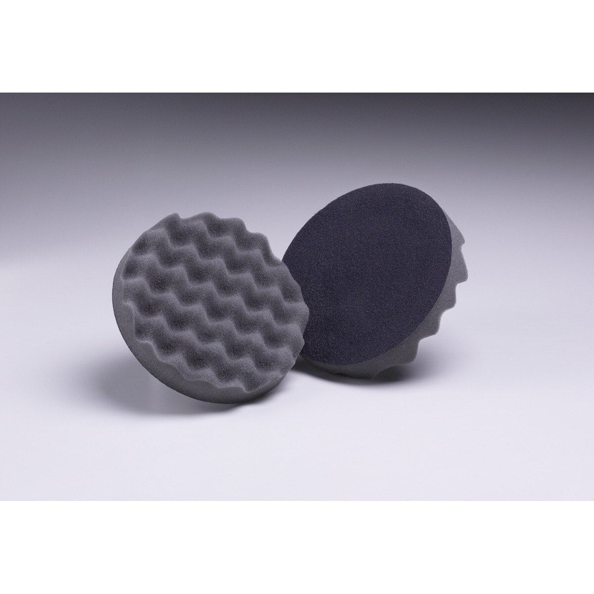 3M 05707 Foam Polishing Pad, Waffle Face, Double Sided, Quick Connect, Black, 8 in (7100145283)  - (6 Pack) - 2