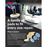 3M 05707 Foam Polishing Pad, Waffle Face, Double Sided, Quick Connect, Black, 8 in (7100145283)  - (6 Pack) - 6