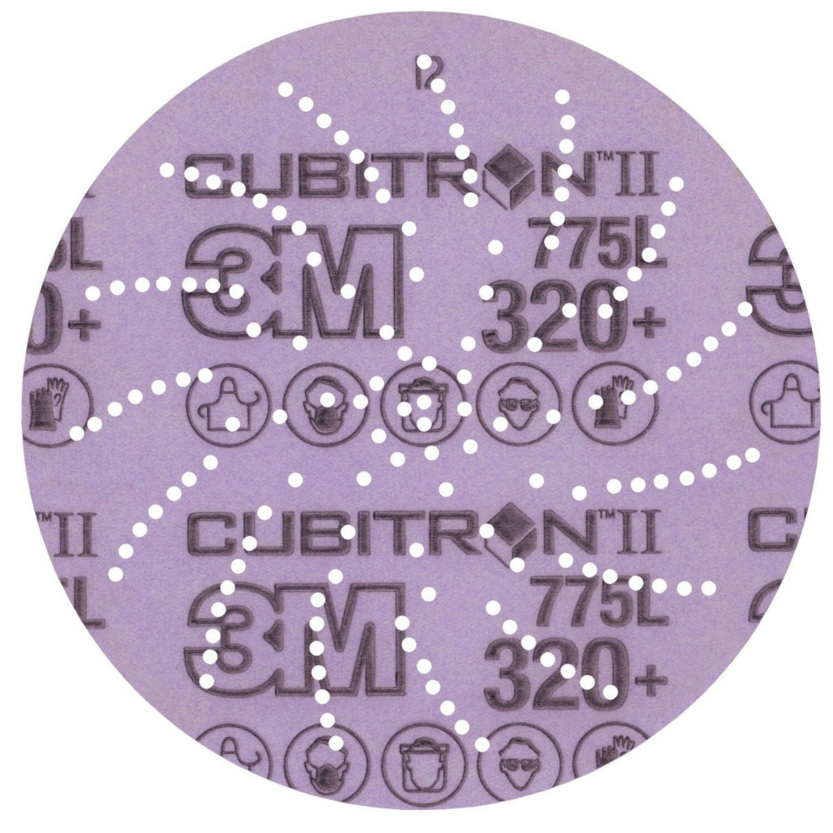 3M 775L Xtract Hookit Clean Sanding Film Disc, 320+, Purple, 5 in, Die 500LG (7100145363) (250 Pack)