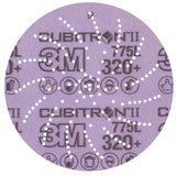 3M 775L Xtract Hookit Clean Sanding Film Disc, 320+, Purple, 5 in, Die 500LG (7100145363) (250 Pack)