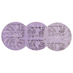 3M 775L 87435 Cubitron II Hookit Hook and Loop Film Disc, Purple, 5 in, 240+ 320+ 400+, Paint Preparation, General Sanding, Refining, Blending (7100145376) (300 Pack)