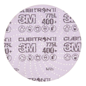 3M 775L Cubitron II Hookit Film Disc, 400 Plus, Purple, 6 in, Die 600LG (7100145455) (250 Pack)