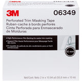 3M Perforated Trim Masking Tape, 10 mm Hard Band, Blue, 50.8 mm x 10 m (06349) (7100145501)  - (6Pack) - 4