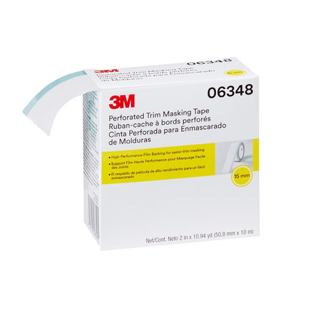3M Perforated Trim Masking Tape, 15 mm Hard Band, 50.8 mm x 10 m (06348) (7100145502)  - (6Pack) - 2