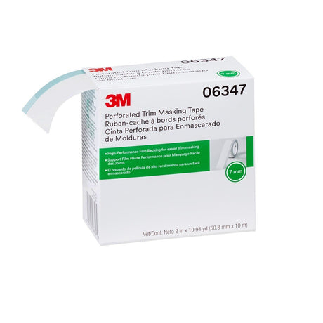 3M Perforated Trim Masking Tape, 7 mm Hard Band, Blue, 50.8 mm x 10 m (06347) (7100145503)  - (6Pack)