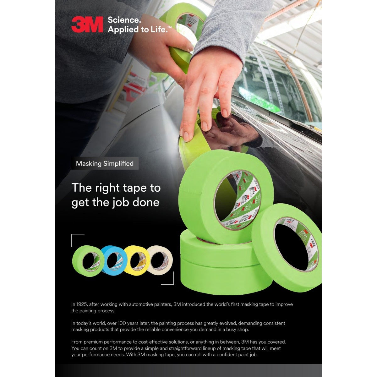 3M Perforated Trim Masking Tape, 7 mm Hard Band, Blue, 50.8 mm x 10 m (06347) (7100145503)  - (6Pack) - 8