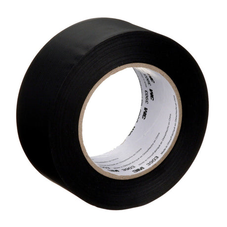 3M 3903 Vinyl Duct Tape, Black, 2 in x 50 yd, 6.5 mil, Individually Wrapped (7100145924)  - (24Pack)