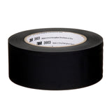 3M 3903 Vinyl Duct Tape, Black, 2 in x 50 yd, 6.5 mil, Individually Wrapped (7100145924)  - (24Pack) - 2