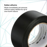 3M 3903 Vinyl Duct Tape, Black, 2 in x 50 yd, 6.5 mil, Individually Wrapped (7100145924)  - (24Pack) - 9