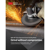 3M 44538 Silver Depressed Center Grinding Wheel, T27, 36 Plus, 4-1/2 in x 1/4 in x 7/8 in, Black, Center Hole, For Deburring and Heavy Stock Removal on Stainless Steel and Mild Steel with Right Angle Grinders (7100147339)  - (20 Pack) - 7