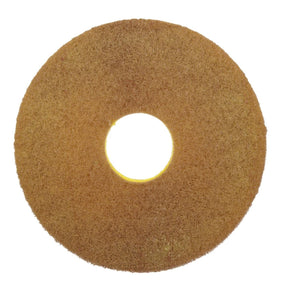 3M Scotch-Brite Clean and Shine Pad, Super Fine, Brown, 12 in, Center Hole (7100147921) (5 Pack)