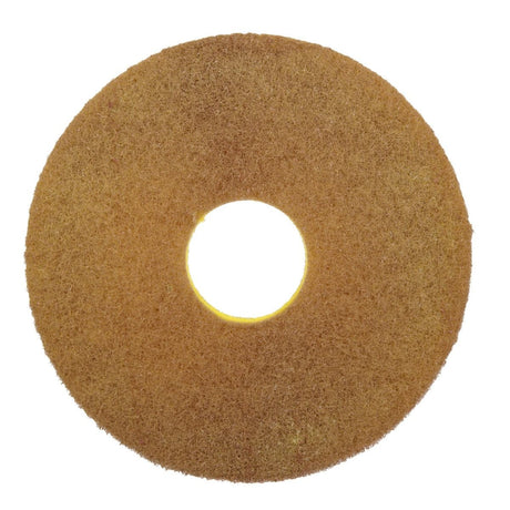 3M Scotch-Brite Clean and Shine Pad, Super Fine, Brown, 12 in, Center Hole (7100147921) (5 Pack)