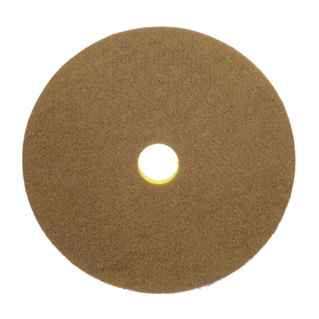3M 09553 Scotch-Brite Clean and Shine Floor Pad, Brown, Super Fine, 22 in, Center Hole (7100147996) (5 Pack) - 2