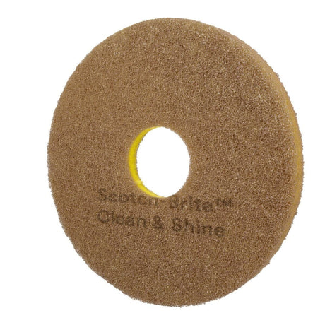 3M Scotch-Brite Clean and Shine Pad, Brown, 13 in (7100148049)  - (5Pack) - 3
