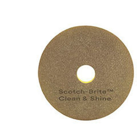 3M Scotch-Brite Clean and Shine Pad, Brown, 13 in (7100148049)  - (5Pack) - 4