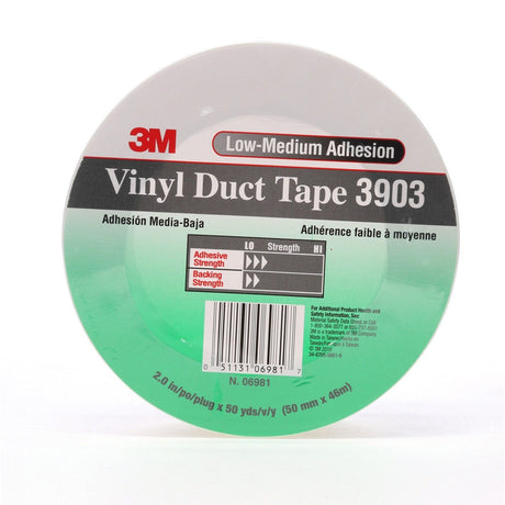3M 3903 Vinyl Duct Tape, White, 2 in x 50 yd, 7.3 mil, Individually Wrapped (7100148262)  - (24Pack) - 4