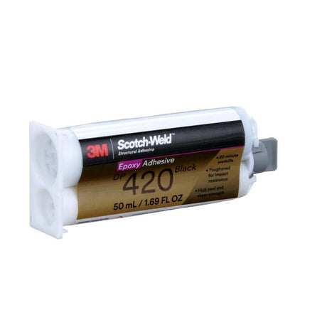3M 420 Scotch-Weld Epoxy Adhesive DP Black Two-Part Structural Adhesive, 20-Minute Work Life, High Impact and Fatigue Resistance Duo-Pak (50 mL) (7100148731) - 4