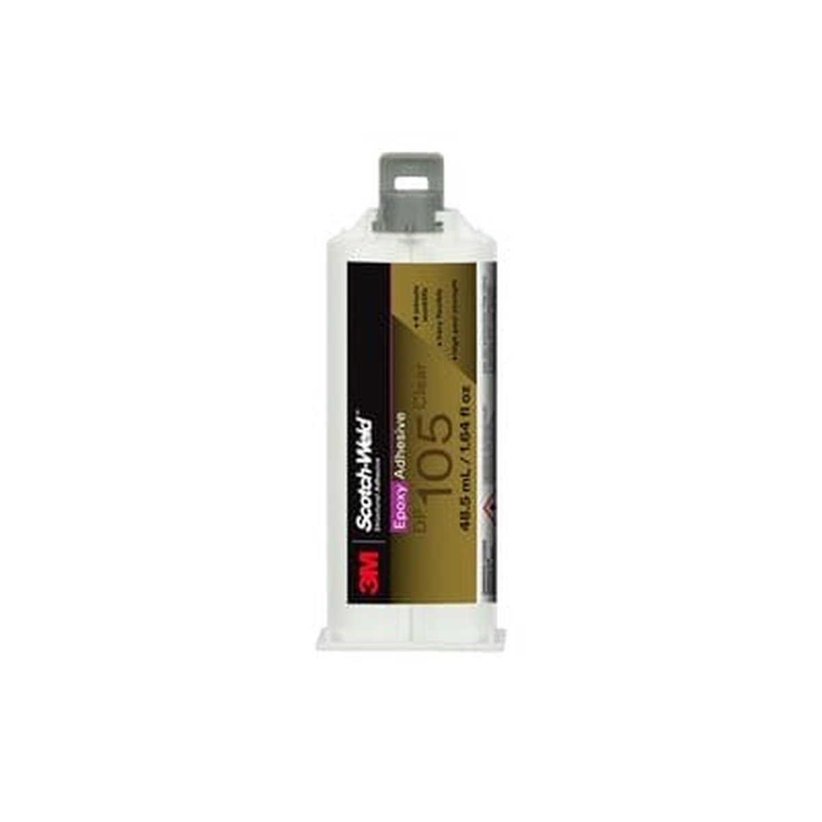 3M 105 Scotch-Weld Epoxy Adhesive DP105, Clear, 48.5 mL Duo-Pak (7100148733)  - (12Pack)