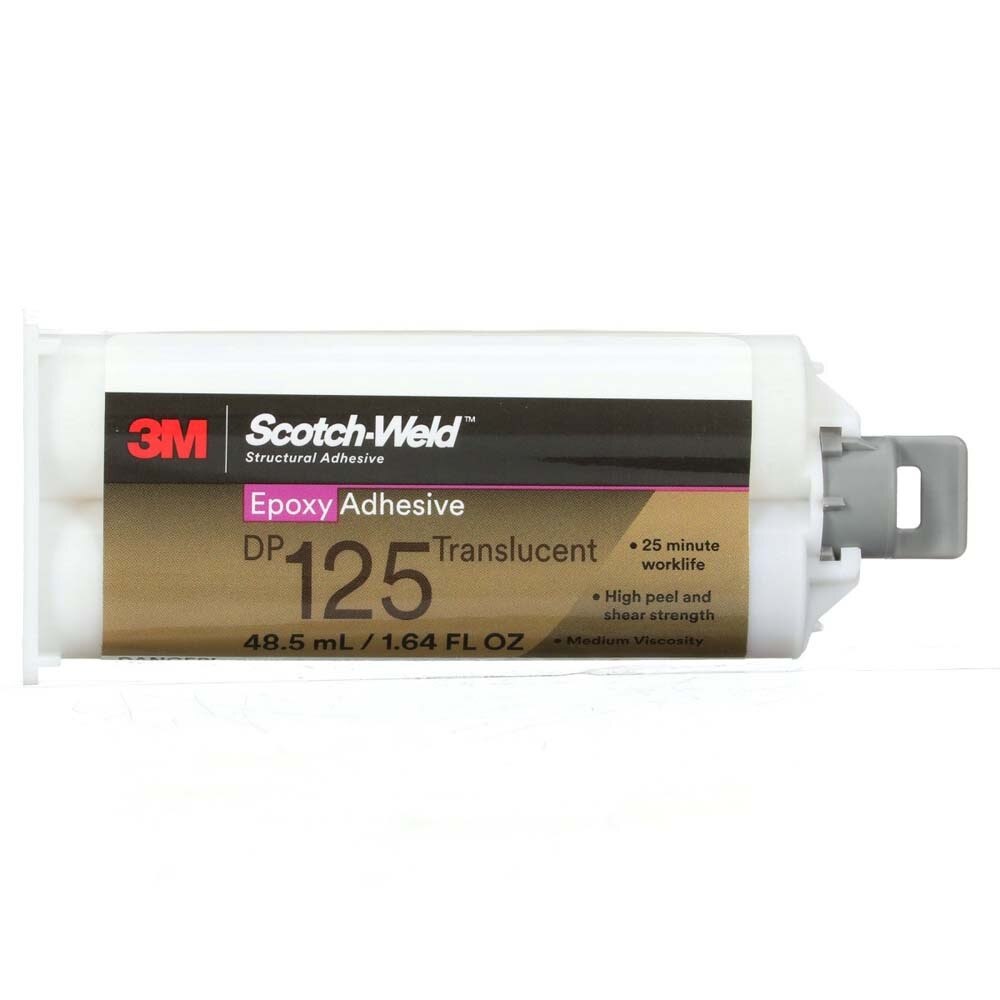 3M DP125 Scotch-Weld Translucent Two-Part Flexible Epoxy Adhesive Duo-Pak (48.5 mL) (7100148734)  - (12Pack) - 4