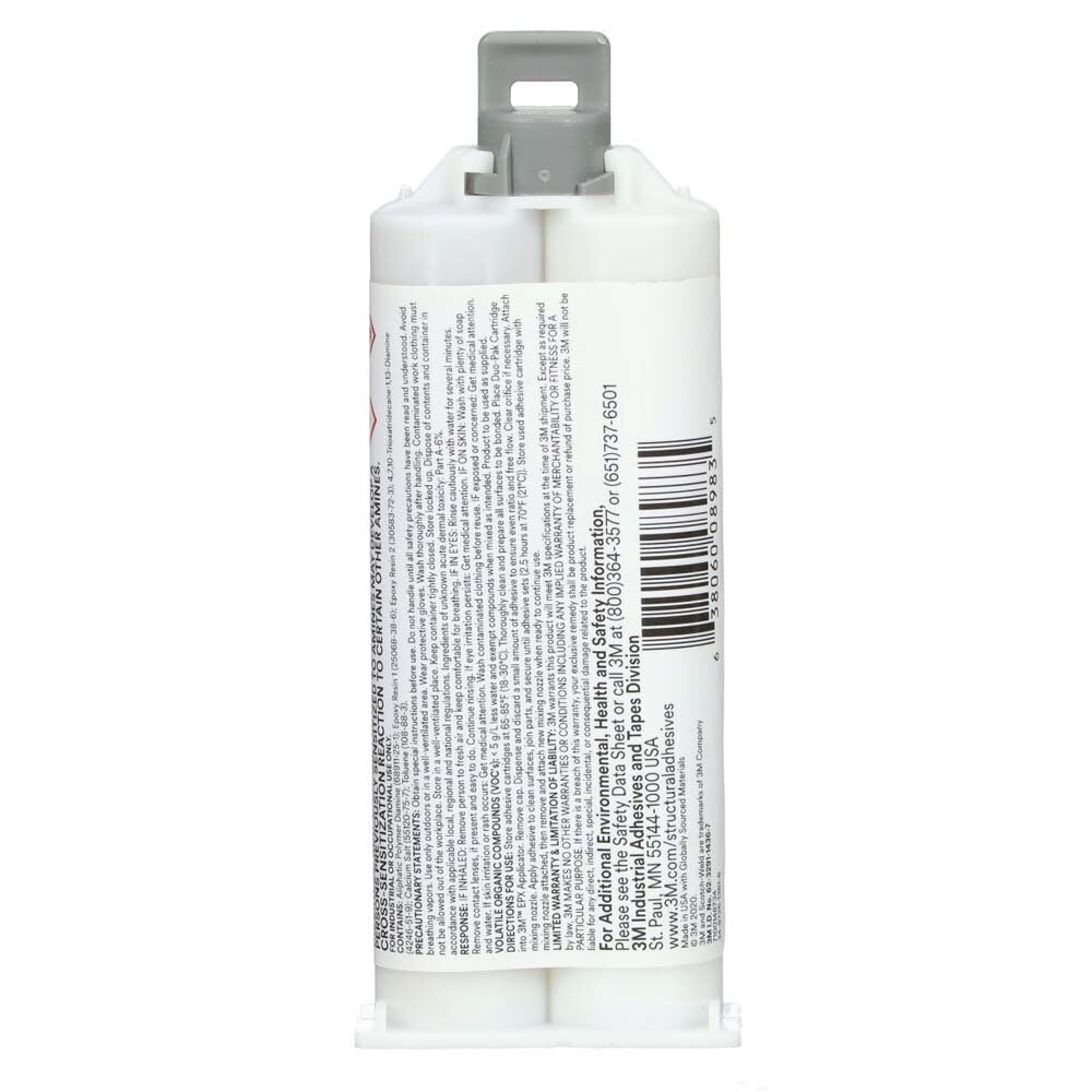 3M DP125 Scotch-Weld Translucent Two-Part Flexible Epoxy Adhesive Duo-Pak (48.5 mL) (7100148734)  - (12Pack) - 5