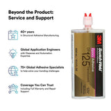 3M DP125 Scotch-Weld Translucent Two-Part Flexible Epoxy Adhesive Duo-Pak (48.5 mL) (7100148734)  - (12Pack) - 10