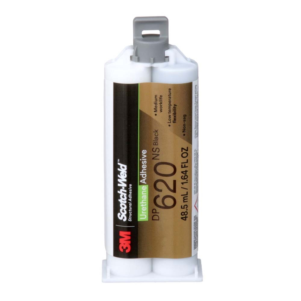 3M 620NS 620 Scotch-Weld Urethane Adhesive DP Black Duo-Pak, 48.5 mL (1.64 fl oz) (7100148737)  - (12Pack)