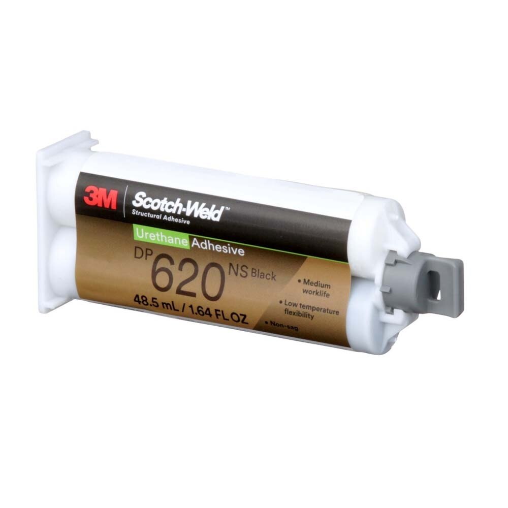 3M 620NS 620 Scotch-Weld Urethane Adhesive DP Black Duo-Pak, 48.5 mL (1.64 fl oz) (7100148737)  - (12Pack) - 9